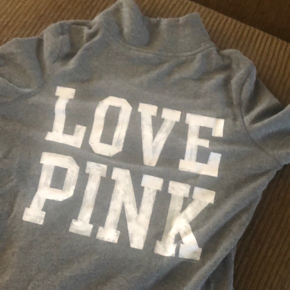 PINK Victoria's Secret Tops - PINK Victoria’s Secret 1/4 Zip Sweatshirt